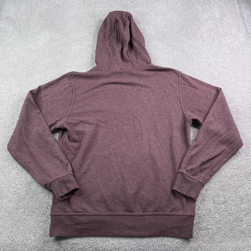 The North Face Hoodie Mens Medium Red Maroon Half Dome‎ Logo Pullover Sweatshirt